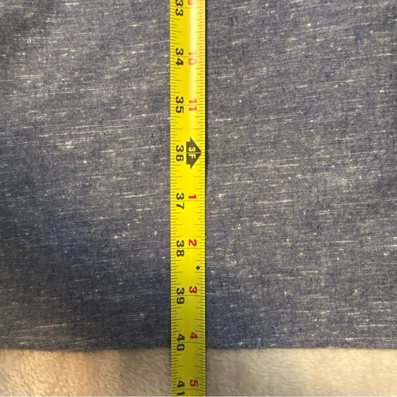 Madewell Chambray Button Front Cross Back Midi Dress Size 2 Pockets Cotton - Picture 11 of 11